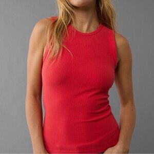 American Eagle Outfitters Vibrant Red Tank Top